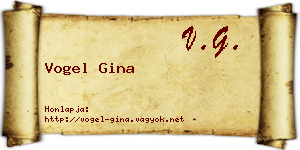 Vogel Gina névjegykártya